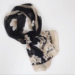 Silk Scarf with Floral Design